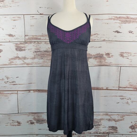 Athleta Coastline Swim Dress Printed Purple Black M - Picture 1 of 8